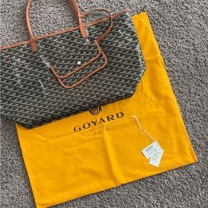 Goyard Black and Tan Tote Bag